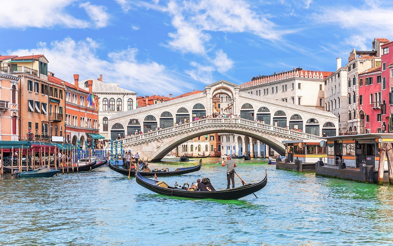 gondalos in venice italy