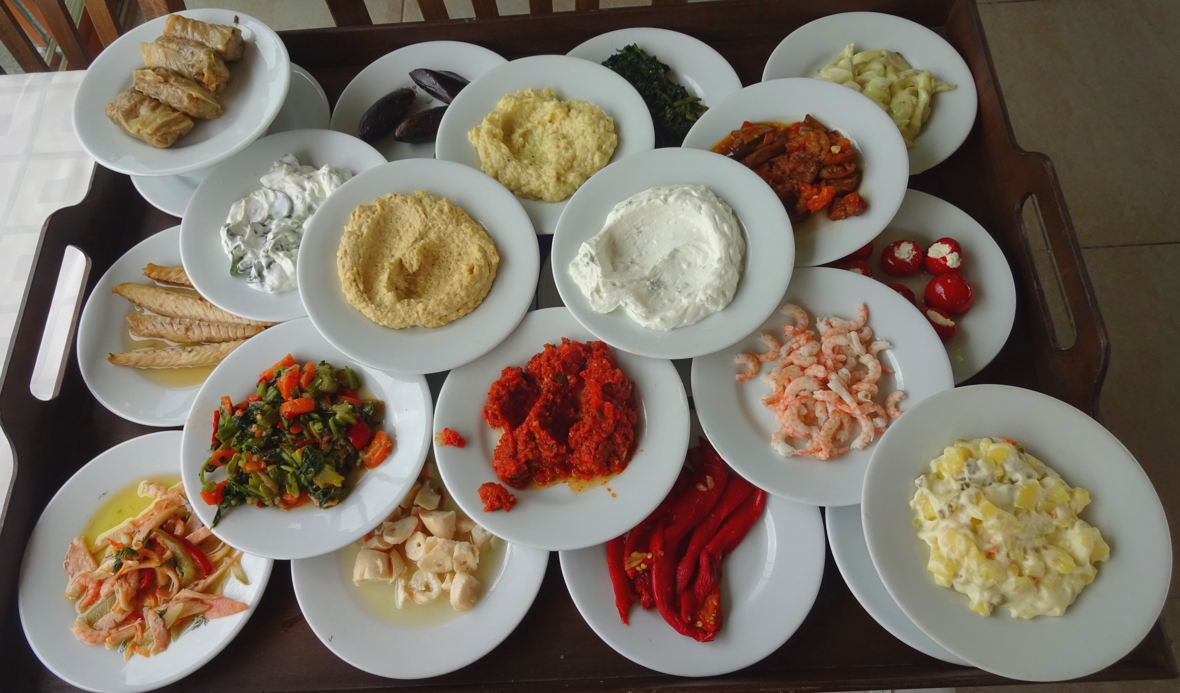 meze in restaurant in istanbul