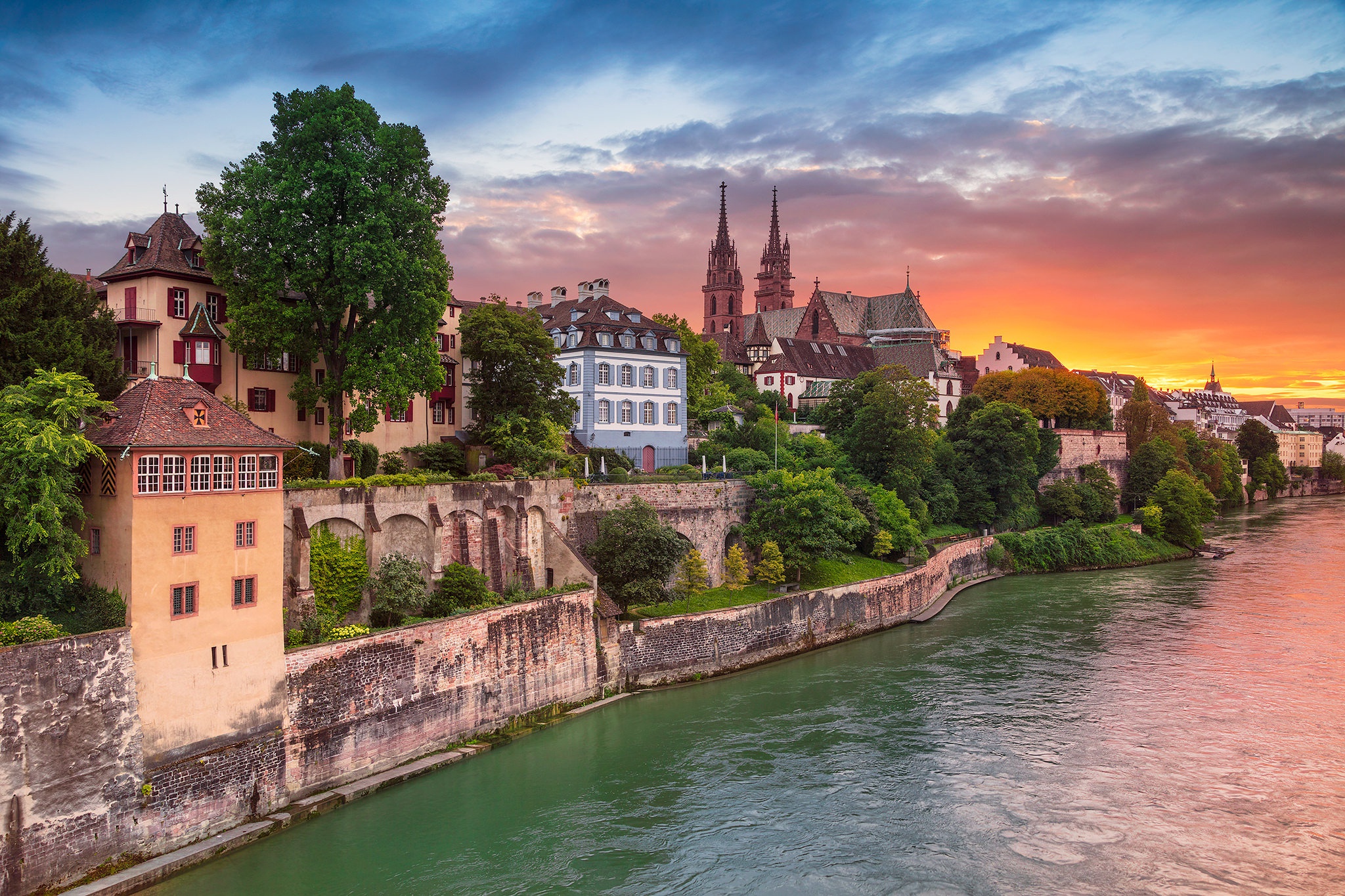 sunset in basel