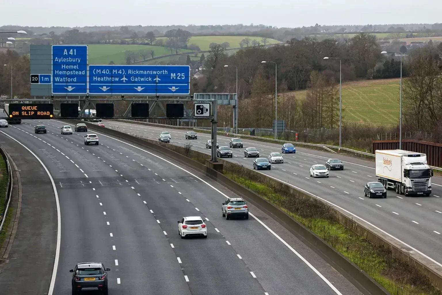 image of the motorway in the UK