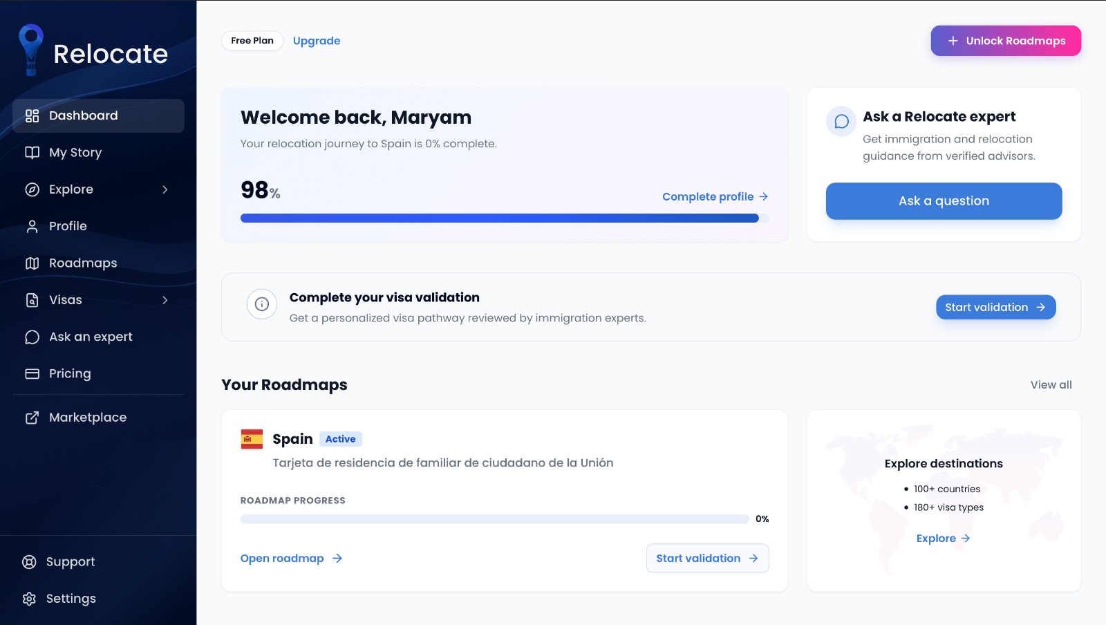 Plattform Relocate