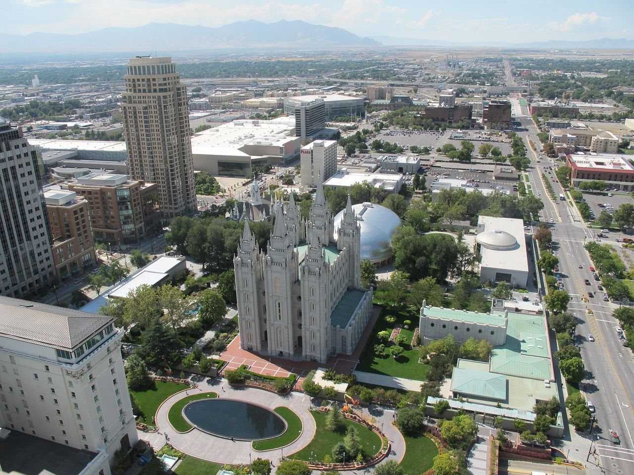 aerial view of salt lake city